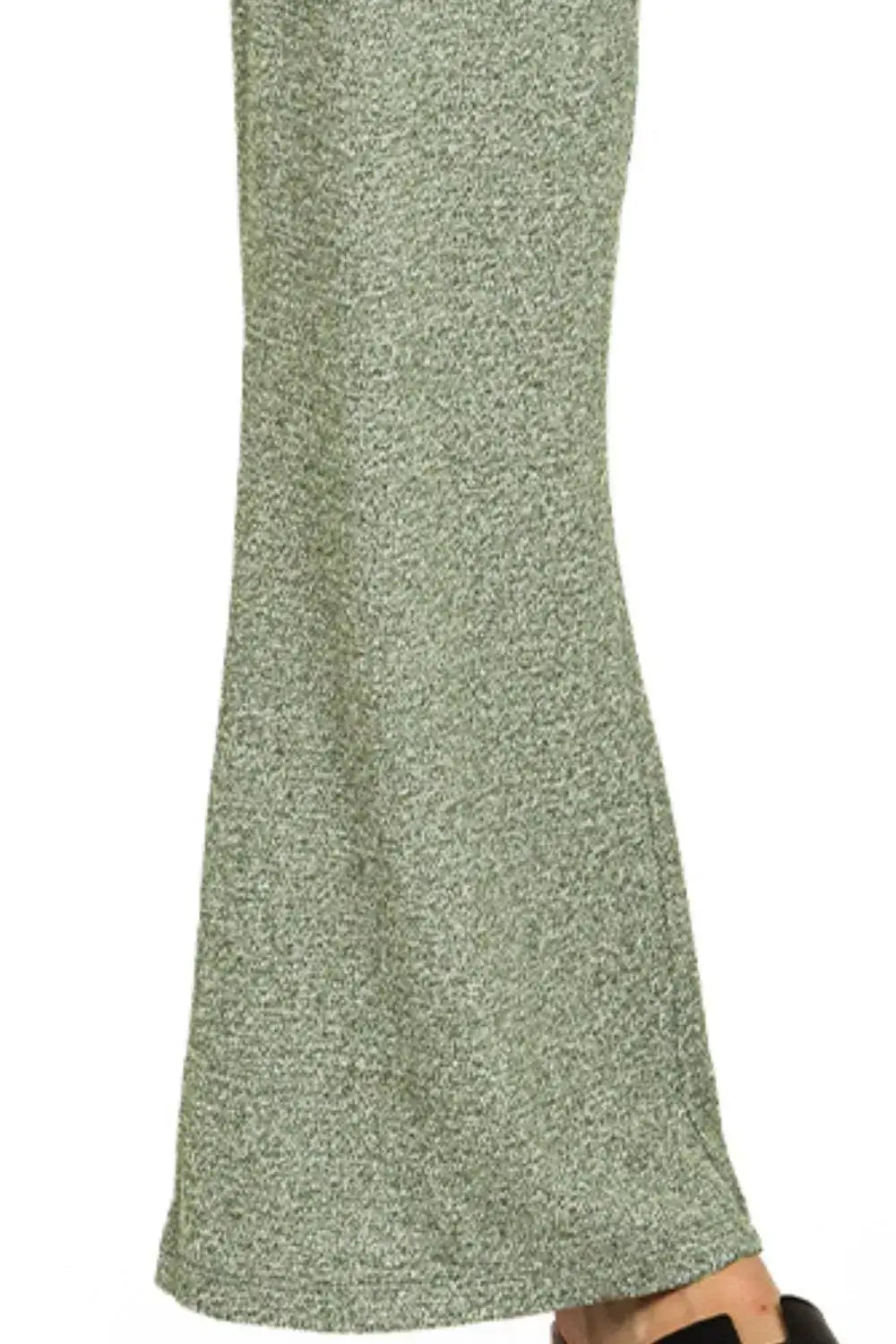 Image of Zenana Soft Elastic Waisted Flare Pants featuring a soft fabric and stylish flare design.