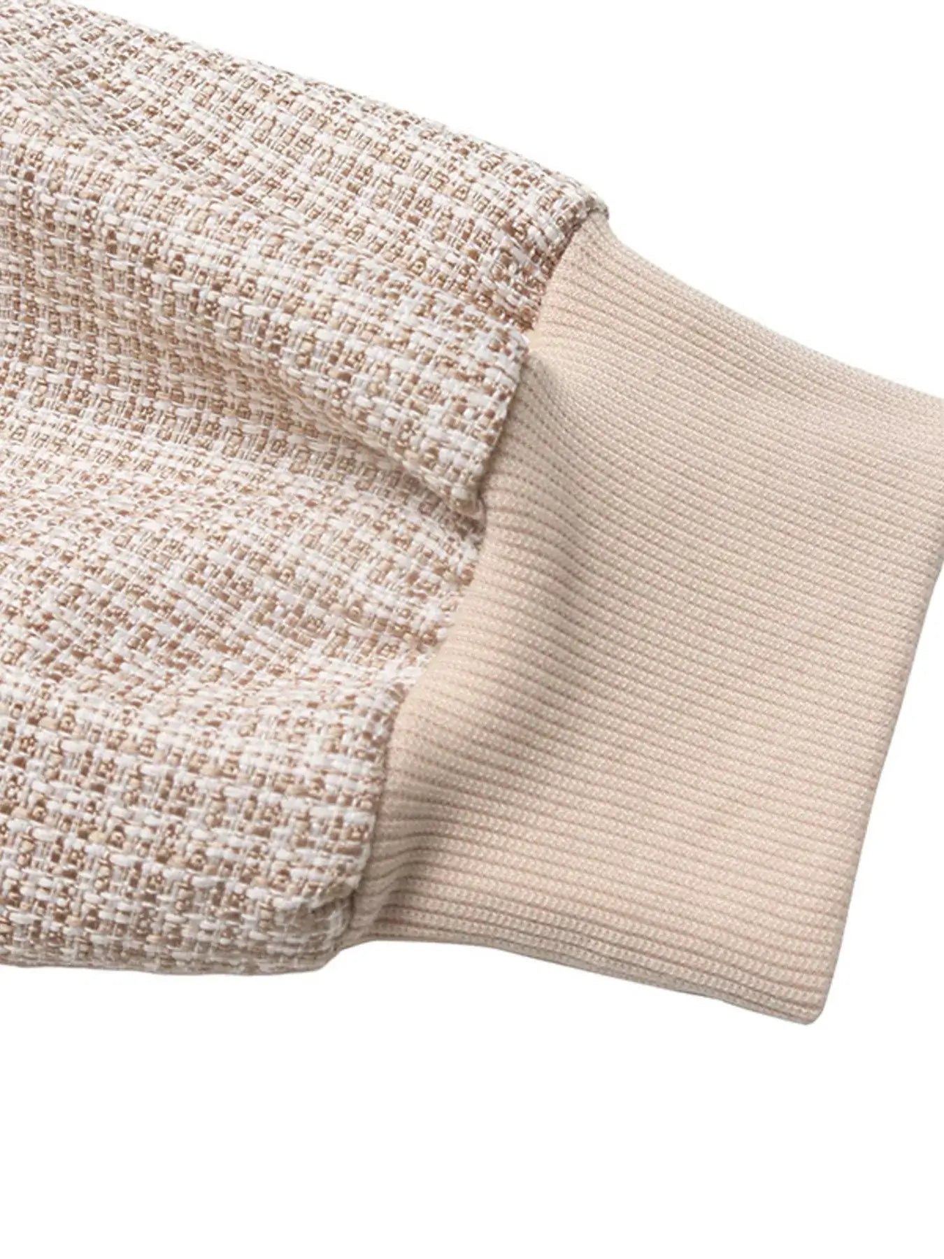 Close-up of the sleeve detail of a Button Up Long Sleeve Jacket with Pockets for Women.