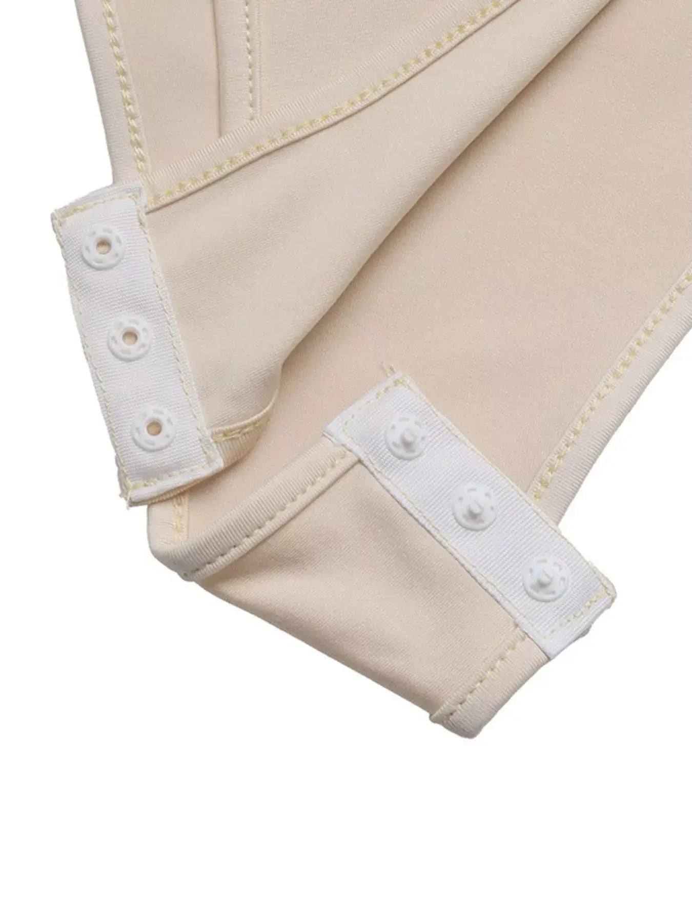 Sweetheart neck balloon sleeve bodysuit showing intricate details of cuffs with button closures.