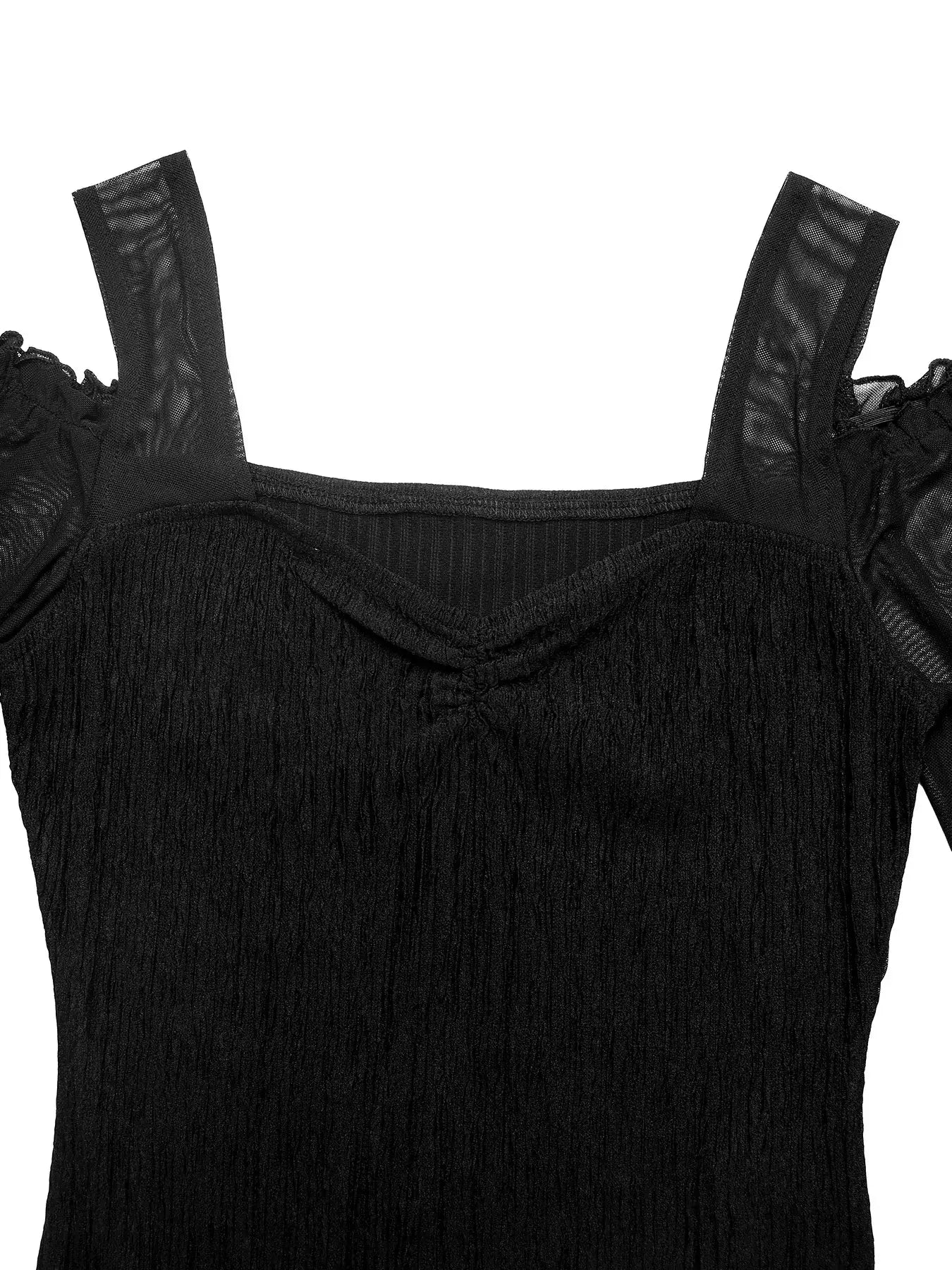 Cold Shoulder Flounce Sleeve Bodysuit with elegant design showcasing cold-shoulder cutouts and flounce sleeves.